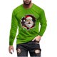thumbnail image 2 of Blusas y camisas de manga larga con cuello redondo para hombre Blusa de manga larga con cuello redondo y estampado navideño para hombre Blusa de poliéster para hombre, 2 of 4