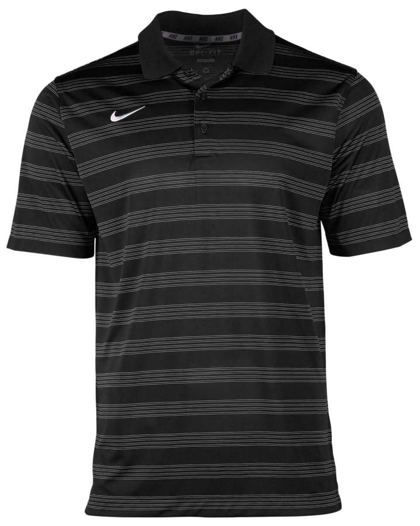 Nike Men's DriFit Game Time Striped Football Polo Shirt