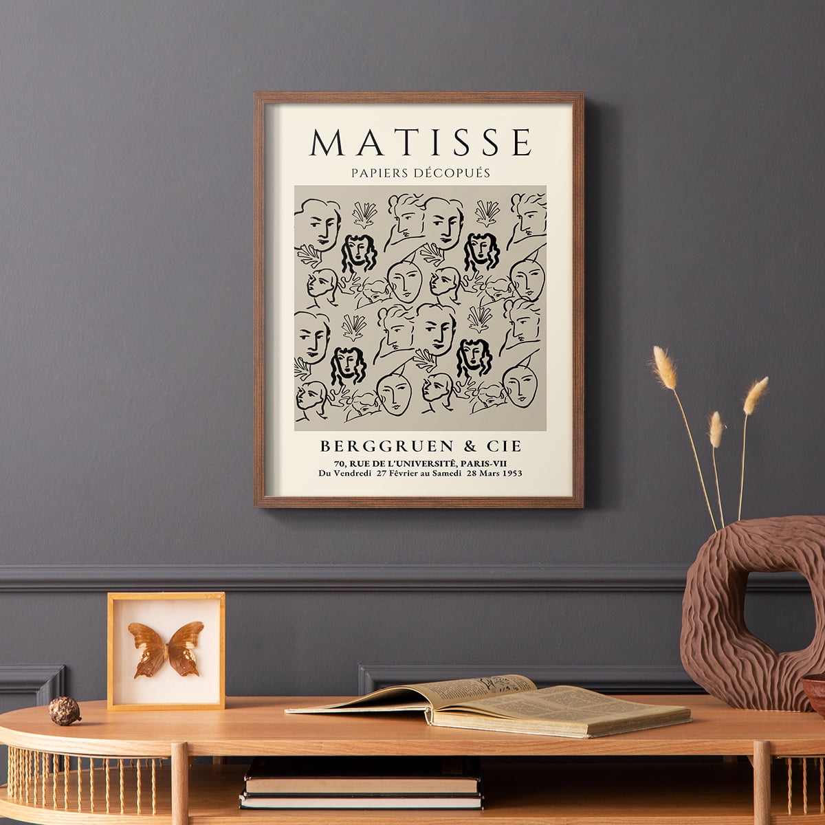 Matisse CLXVI Framed Print in Brown Solid Wood 8 x 10 Framed Print
