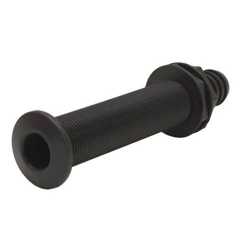 Tracker Boat Thru Hull Connector 163145 | 1 1/8 Inch Black Plastic