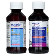 Equate Children's Multi-Symptom Day & Night Cold Liquid, Berry Flavor, Ages 4 to 12 Years, 8 fl oz (2x4 fl oz), Compare to Children's Mucinex® (Nighttime) Multi-Symptom Cold Active Ingredients
