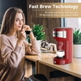 thumbnail image 3 of MINI Single Serve Coffee Maker,Instant Coffee Maker One Cup for K Cup & Ground Coffee,Portable Capsule Coffee Machine with 6 to 14oz Reservoir,90 Seconds Fast Brewing and One Button Operation, 3 of 8