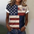 thumbnail image 6 of JFGHDG T Shirt Men'S Star Stripes Independence Day Tee Retro Flag Graphic Shirt Hawaiian Anniversary Patriotic Shirt Men'S Crewneck Flag Graphic Tee Dark Blue XL, 6 of 8