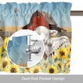 thumbnail image 6 of Farmhouse Valance Curtain Farm Animals Cute Sheep Sunflower Red Barn Window Valances Rod Pocket Short Curtains Window Treatments for Kitchen Bedroom Bathroom Laundry 42" x 18", 6 of 9