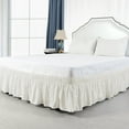 thumbnail image 2 of Unique Bargains Polyester Elastic Dust Ruffled Bed Skirt with 15" Drop Twin Beige, 2 of 8