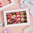 thumbnail image 2 of 10pcs White Bakery Boxes,12x8x2.5 inches Cookie Boxes with Large Window for Chocolate Covered Strawberries, Desserts, Cookies, with Stickers, 2 of 9