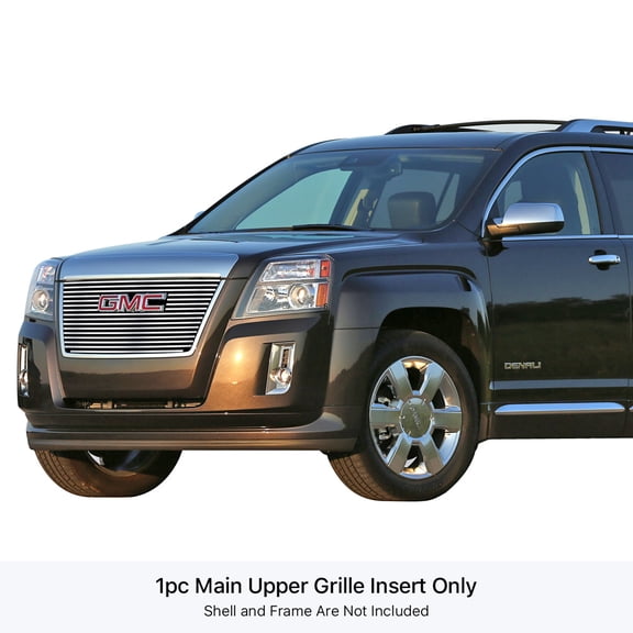 APS 2010-2015 GMC Terrain 1 PC With Logo Show Stainless Steel Billet Grille 8x6 horizontal billet