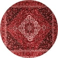thumbnail image 1 of Ahgly Company Indoor Round Medallion Red Traditional Area Rugs, 4' Round, 1 of 4