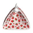 thumbnail image 3 of Lsque Strawberries Printed Long Tissue Box Cover Holder, Facial Paper Organizer Dispenser,Triangle with Bottom Belt, PVC Leather Decorative Organizer, 3 of 9