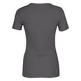 thumbnail image 4 of Adeawade Womens Tshirts V Neck Tops Short Sleeve Solid Color Elegants Tee Daily Wear Xl Grey, 4 of 4