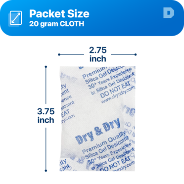 DRY&DRY HIgh Quality Silica Gel Desiccant Dehumidifiers 100 G, 5 Pack