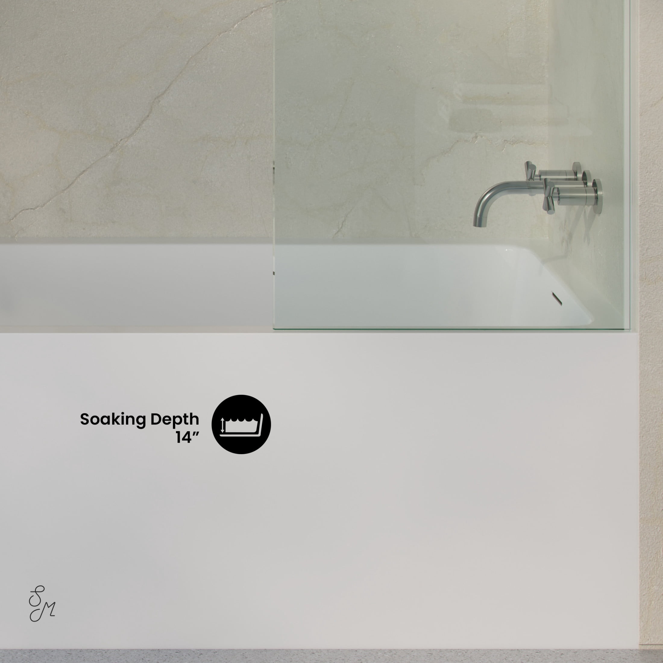 Voltaire 72 x 36 Skirted Right Drain Soaking Alcove Bathtub in Glossy White, Drain Included