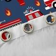 thumbnail image 4 of jejeloiu Fire Truck Blackout Curtains Set of 2 (52x84 Each),Firefighter Theme Window Curtains,Deepblue Red Curtains and Drapes For Boys Kids,Luxury Bedroom Decor, 4 of 6