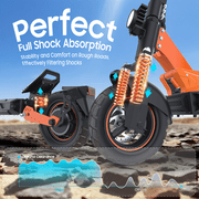 ZVOFB Electric Scooter for Adults 1000W Off Road,28MPH 28 Miles Range,,330lbs Load,APP Control,Adjustable Handlebar Height,All-Terrain Folding E-Scooter E3S