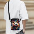 thumbnail image 3 of FUIALDOLG Watercolor Splash Panda Cellphone Crossbody Purse, Portable Zip Sling Satchel for Daily Travel and Work Use, 3 of 7