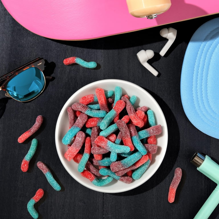 Trolli Very Berry Gummy Trolli Gummy Worms Walmart Pack) Trolli Sour Brite Crawlers Candy, Very Berry, Sweet And Sour, Gummy  Worms, 14 Oz