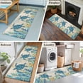 thumbnail image 5 of 2'x6' Rug Runners for Hallways Kitchen, Teal Sea Turtle Coastal Non Slip Entryway Beside Floor Carpet Runner, Vintage Summer Beach Seaweed Washable Laundry Room Bedroom Throw Rugs Mat for Family Pet, 5 of 8