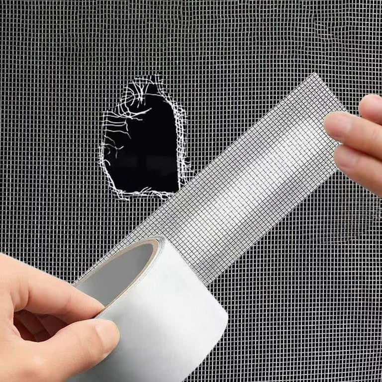HIBRO Cement Patch Concrete Wall Surface Window Screen Kit Tape 2 X 70''  Strong Adhesive Fiberglass Covering Mesh Tape For Covering Window Door  Tears