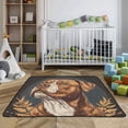 thumbnail image 3 of WOBOGO Brown Pit Bull Illustration Baby Playmats Extra Large Waterproof Rollable Activity Pads for Toddlers 50×50inch, 3 of 7