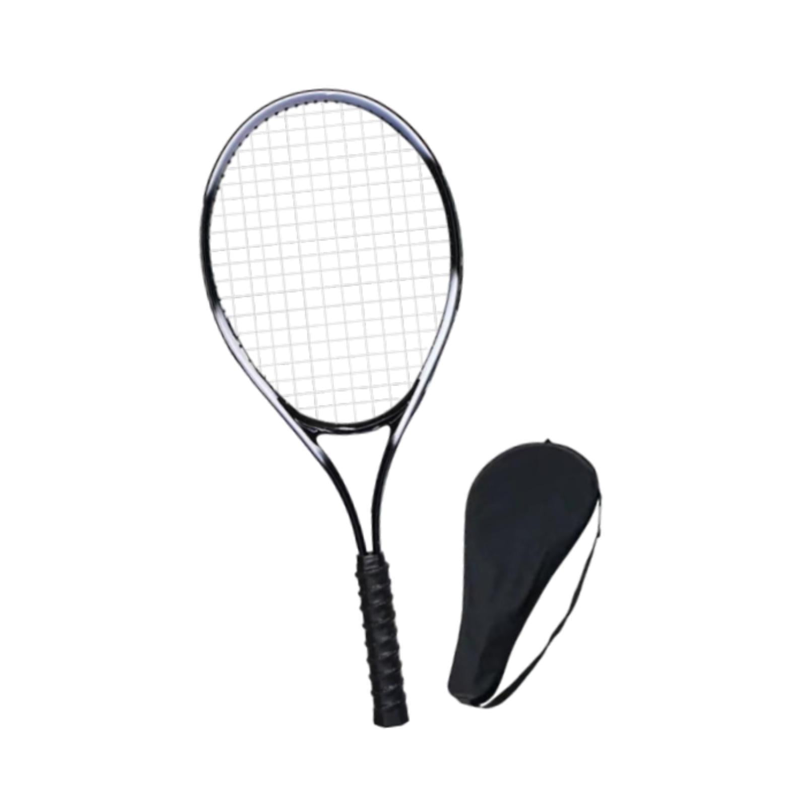 Dualoai Tennis Racket for Adults Practical with Carry Bag Lightweight Professional Nylon Black