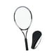 thumbnail image 5 of Raqueta de tenis con cuerdas de nailon y agarre antideslizante con bolsa de almacenamiento, profesional, de 27 pulgadas, para entrenamiento, juegos al Negro, 5 of 8