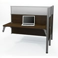thumbnail image 1 of Bestar Pro-Biz Double Add On Office Cubicle in Chocolate, 1 of 2