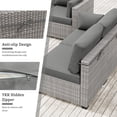thumbnail image 4 of Snubbull 8-Piece Patio Furniture Cushions, Replacement Outdoor Cushions for 3-Seat Sectional Sofa, Waterproof & Zipped, 25.6"*23.6"*10", Light Gery​, 4 of 8