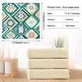 thumbnail image 6 of Yayeee 6 Pack Kitchen Dish Cloths Set for Washing Soft Drying Absorbent Microfiber Towels, Green Geometric Flowers, 6 of 9