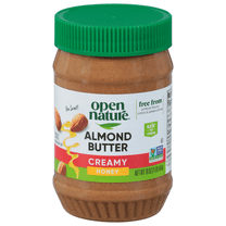 O N Creamy Almond Butter Spread Sweetened with Honey Non-GMO 16 oz