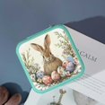 thumbnail image 4 of Shiartex Bunny Eggs Wreath PU Leather Jewelry Box for Necklace, Ring, Earring Storage, Portable and Compact Travel Case with High Capacity, Best Gift Idea Green, 4 of 5