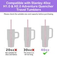 thumbnail image 3 of NiHome 40oz Straws, 24 Pack Glitter Plastic Straws Fit for Stanley 40 oz Tumbler, Assorted Color Reusable Straws 12 Inch with 4 Brushes - Durable PETG, BPA-Free, with Laser-Induced Sparkle, 3 of 9