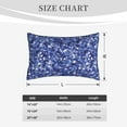 Dark Blue Glitter Patterns Queen Pillow Cases Microfiber Pillowcases 20x30 inches, Breathable