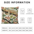 thumbnail image 5 of ONETECH Sloth Throw Pillow Cover Funny Sloths Hanging On The Tree Includes Mother with Baby Decorative Pillowcase for Sofa and Bed Couch, 5 of 5