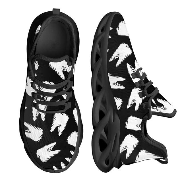 Zapatillas deportivas blancas y negras para mujer, ligeras, informales, para caminar