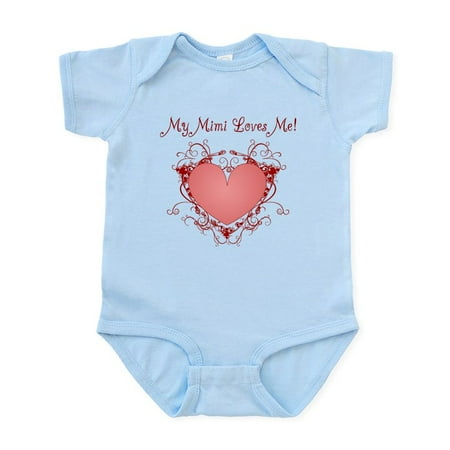 

CafePress - My Mimi Loves Me Heart Infant Bodysuit - Baby Light Bodysuit Size Newborn - 24 Months