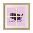 thumbnail image 1 of US Map Outline Bar Code Art Deco Fashion Frame Wall Tabletop Display 4 Openings Picture, 1 of 3