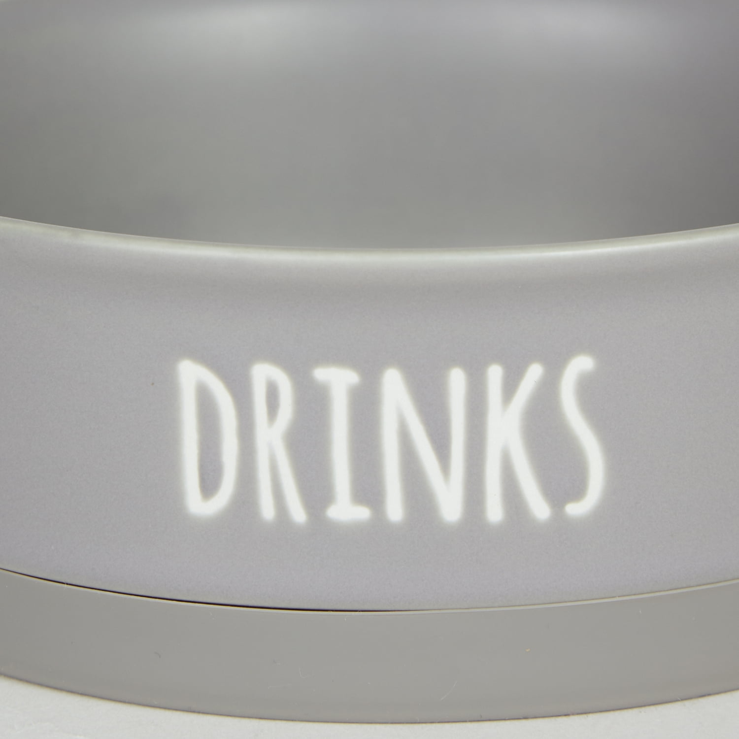 DII Pet Bowl Dinner And Drinks Gray Medium (Set of 2)