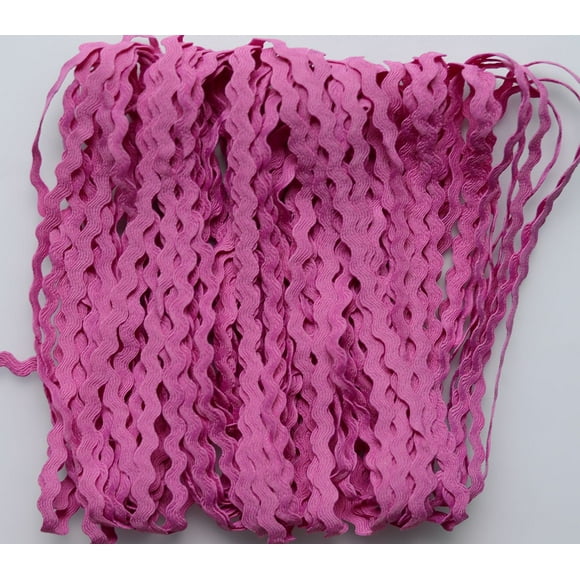 Lyracces Lots en Gros 40 Yards Mini 5mm 24 Couleurs Ruban Tissé Rick Rac Garnitures pour Scrapbooking et Couture (Rose 10)