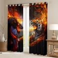 thumbnail image 2 of Castle Fairy Tiger Dragon Blackout Curtains Set of 2 (52x84 Each),Vintage Window Curtains, 2 of 6