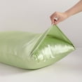 thumbnail image 4 of Ntbay 2 Pack Silky Satin King Pillowcases for Hair and Skin, Luxury and Soft Pillow Cases with Envelope Closure, 20" x 40", Sage Green, 4 of 6