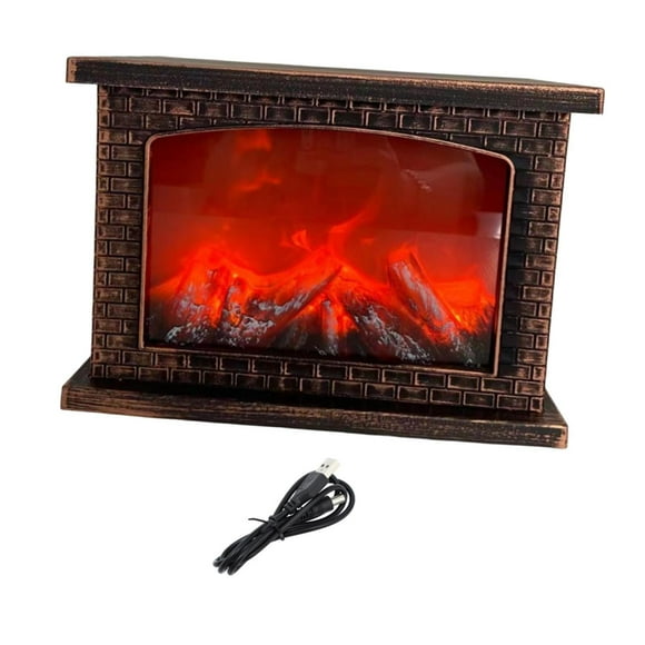 Lipstore LED Fireplace Lantern LED Fire Lamp Fake Fireplace Gift Electric Fireplace Light