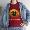 thumbnail image 2 of I'm With The Drummer For Girlfriend Wife Drum Drumming Band T-Shirt, 2 of 2