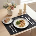 thumbnail image 7 of Sm:)e Black Placemats 12 x 18 Inch Set of 4, Seasonal Washable Kitchen Dining Table Decoration for Home Party,240g（0.53lb）, 7 of 7
