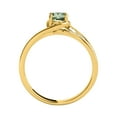 thumbnail image 5 of AoneJewelry Green-Amethyst and Diamond Ring In Solid Rose, White & Yellow Gold, 5 of 5
