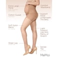 thumbnail image 3 of MeMoi Women's Light Support Maternity Tights with Extra Large Waist (Medium/Large, Nude), 3 of 11