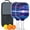 White, variant on Pickleball Paddles Set Of 2, Fiberglass Surface, Thunder, Speed Print, 4 Balls & Bag