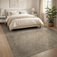 thumbnail image 3 of ODIKA 8'x10' Washable Area Rug Grey Distressed Under Repeating Pile Abstract Pixel Short for King Size Bedroom Bed, Master Suite, Non-Shedding, Easy Care, 3 of 7
