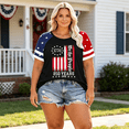 thumbnail image 6 of Fabrcox L-5XL 250 Anniversary USA Shirt 1776-2026 Flag Print Womens 4th of July Tops Independence Day Freedom Patriotic Shirts for Women Funny, 6 of 6