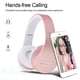 thumbnail image 2 of Auriculares Andoer Over Ear Auriculares inalámbricos BT con micrófono Auriculares de música con cable de 3,5 mm Diadema plegable Ranura para tarjeta TF Radio FM para teléfono móvil PC Laptop (Oro rosa Andoer Auriculares, 2 of 7