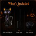 thumbnail image 6 of Halloween Solar Cat Stake Light with Purple LED Stars, Outdoor Garden Yard Decor, 6 of 9